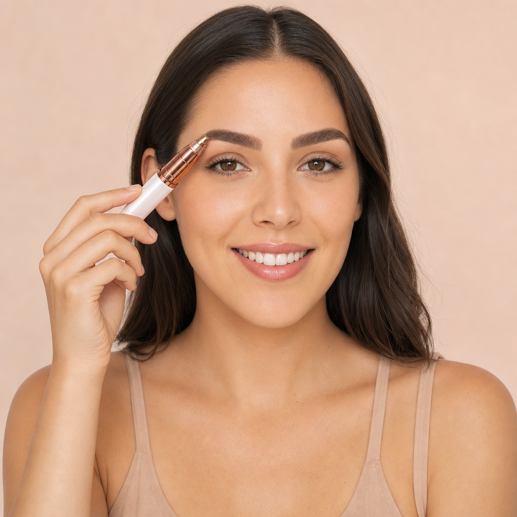 Mujer sonriendo mientras usa DepilPro